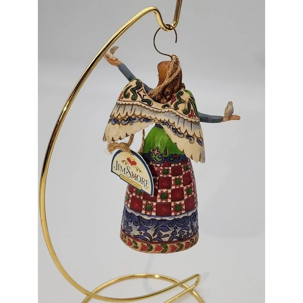 2007 Jim Shore Peace & Goodwill to ALL Heartwood Creek Angel‎ w/ Doves Ornament